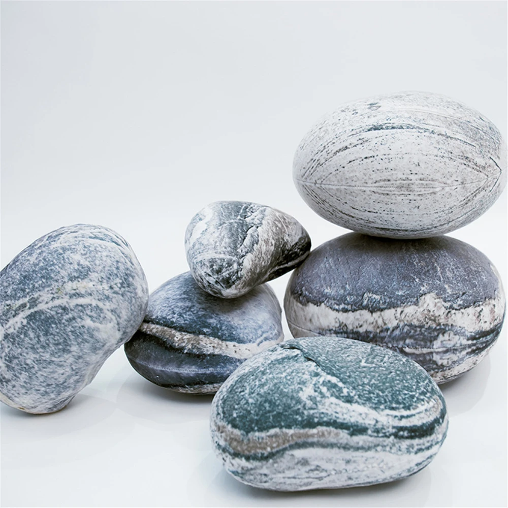 Плюшевая игрушка декор подушка мягкая галька камень диван имитация камня для