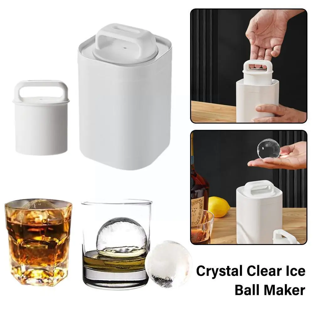 

Crystal Clear Ice Ball Maker Spherical Whiskey Tray Mold Cube 3D Round Home Mould Tray Sphere Box Mold Ice Bubble-free Whis N3F8