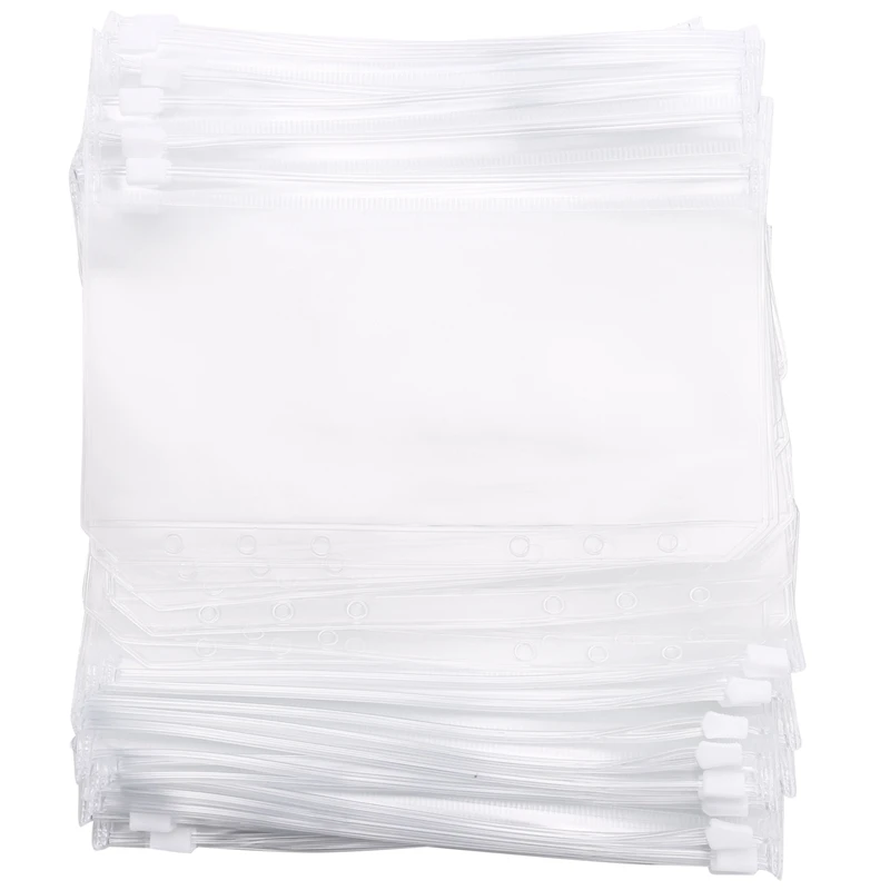 

60 шт., прозрачные пластиковые папки на молнии для документов