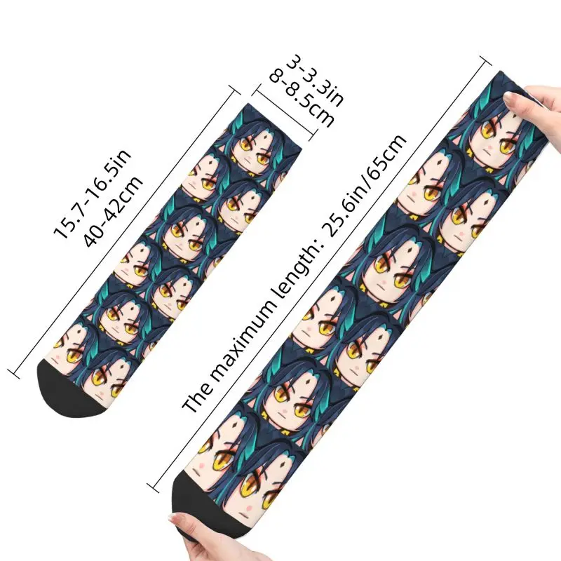 Милые мужские ударные носки Xiao Genshin воздухопроницаемые теплые унисекс с