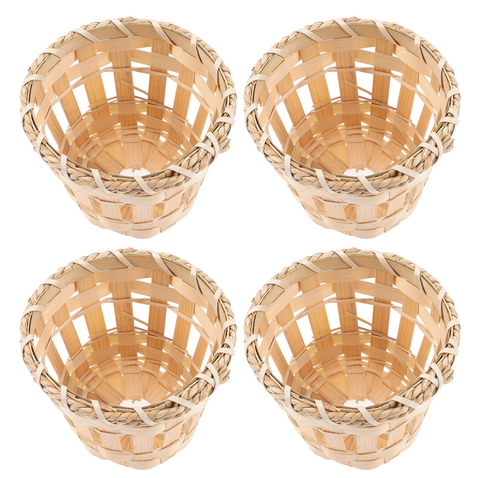 

4pcs Small Lamp Shade Barrel Lamp Shade Weaving Bamboo Ceiling Lamp Shade Cover