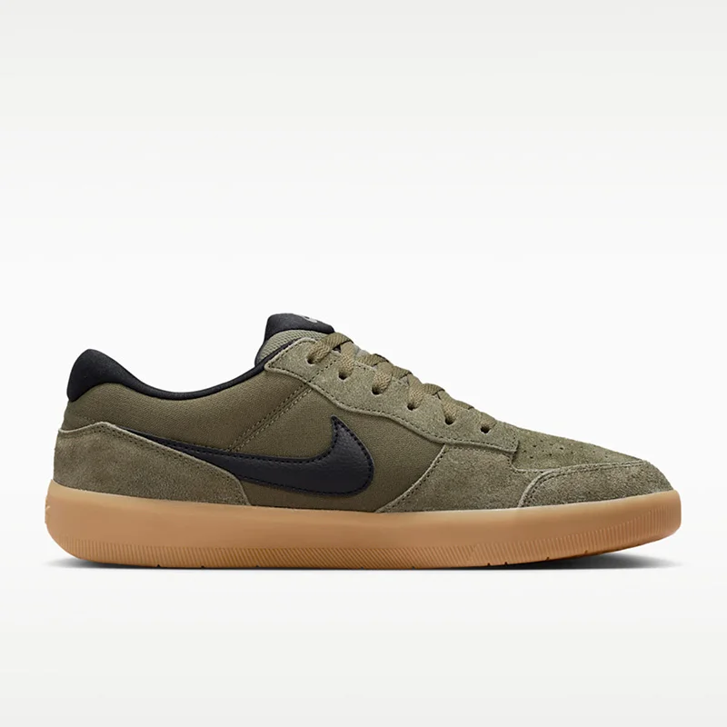 Фото Кроссовки Nike IQ8398-200 2026 New Low Top Skate Shoes, оливковые, замшевые, с подошвой Gum Sole, повседневные уличные кеды, превосходящие аналогичную обувь для скейтбординга №3