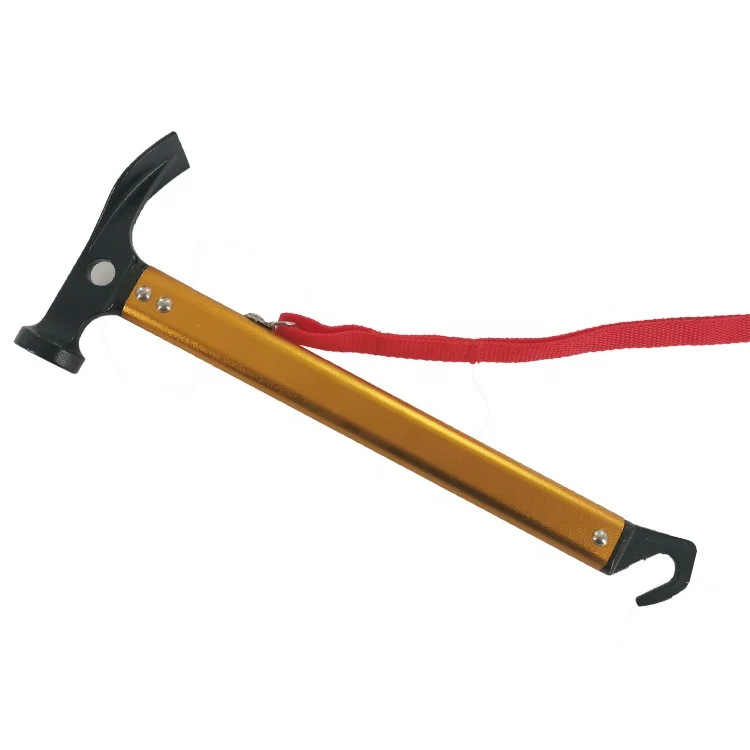 

Camping Tent Accessory Tool Outdoor Hiking Camping Aluminum Multi-Function Tent Stake Remove Mallet Tent Hammer