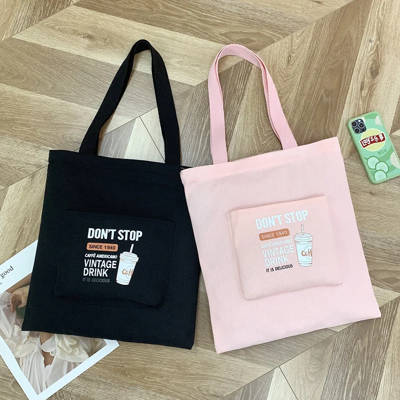 

Студенческая Холщовая Сумка для женщин Корейская версия большая емкость для супермаркета для покупок и учебы маленькая свежая сумка через плечо