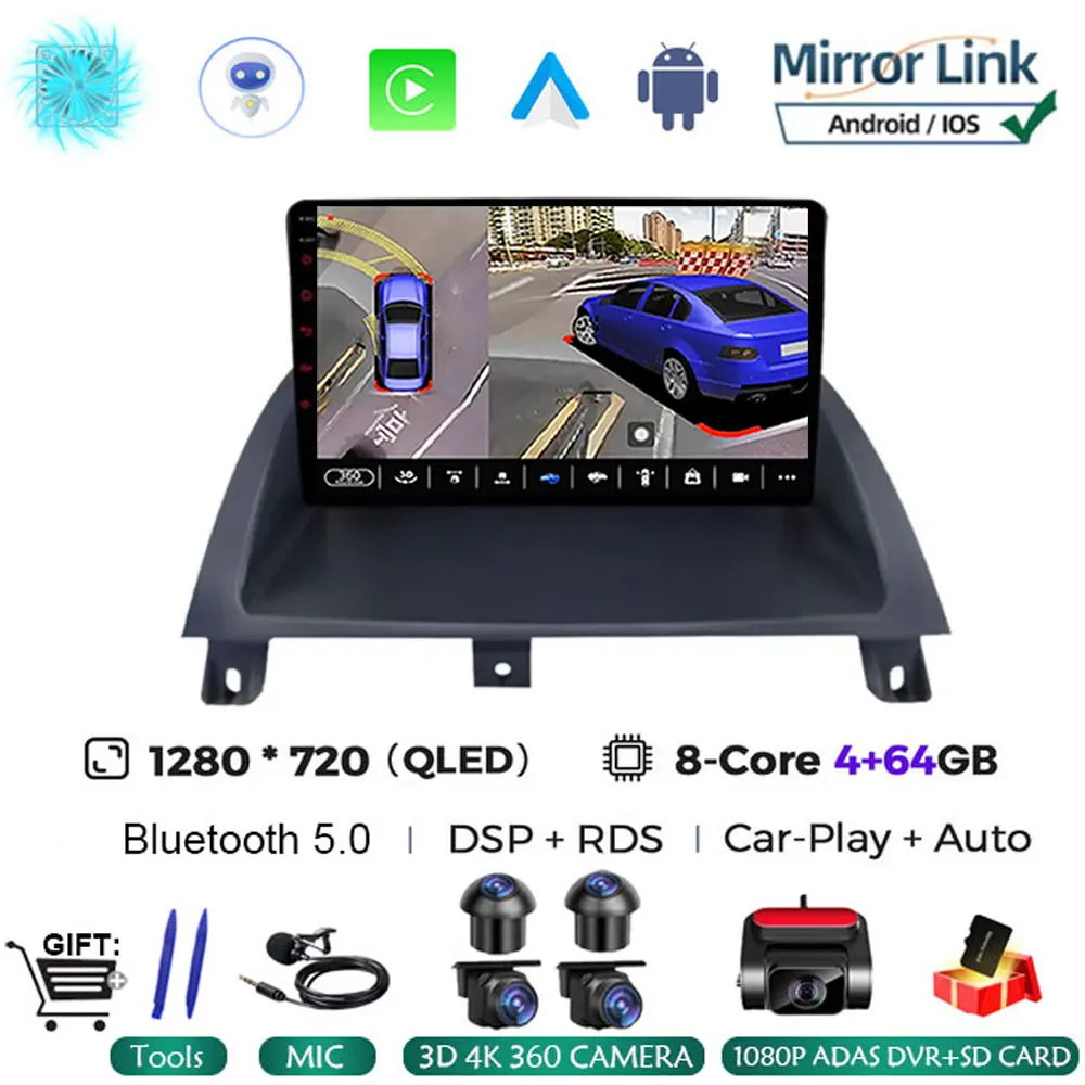 

Android 16 для MG 3 MG3 2011-2021: Автомобильная мультимедийная система CarPlay, GPS-радио, стереоэкран, видеоплеер