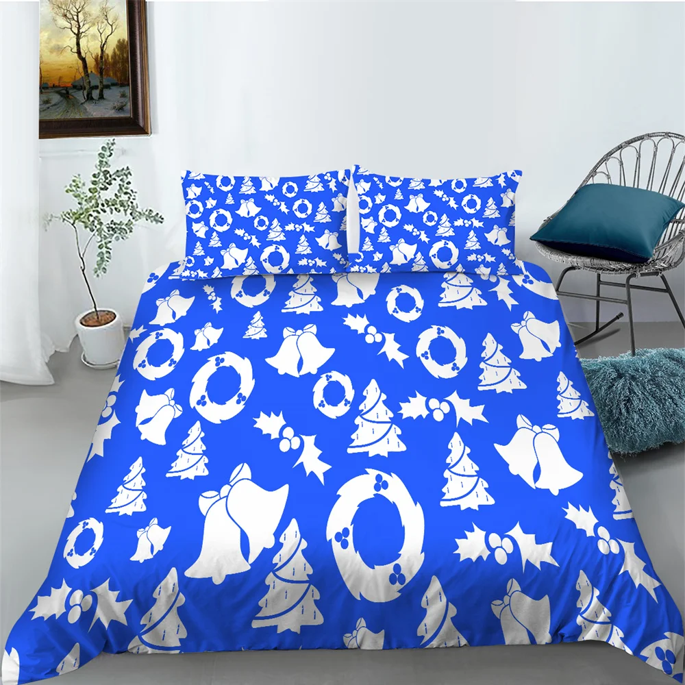 

Комплект постельного белья из полиэстера, с пододеяльником и 3D-принтом