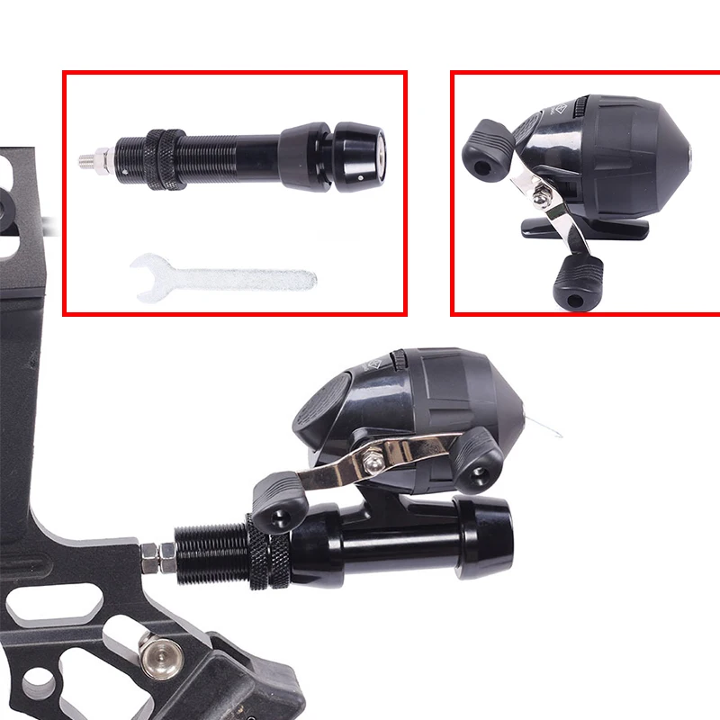 Universal Slingshot Bowfishing Compound Bow Pulley Fishing Reel Base Bow Bow Arrow Reel Mount