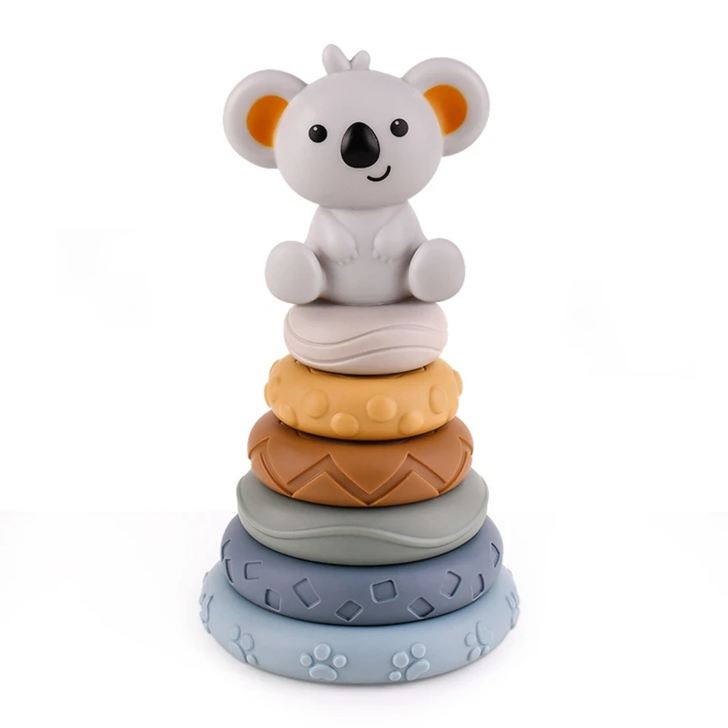 

Rainbow Stacking Block Plugging Toy Children Fine Motor Skill Training Toy Geometric Learning Puzzle Baby Teething Toy