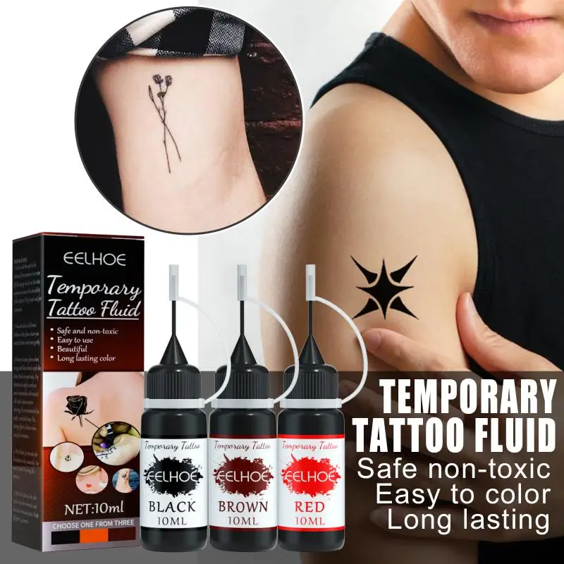 

30/10ml Juice Tattoo Ink Pigment Professional DIY Arm Body Art Tattoo Liquid Practice Tattoo Ink Lasting Waterproof Color Tattoo
