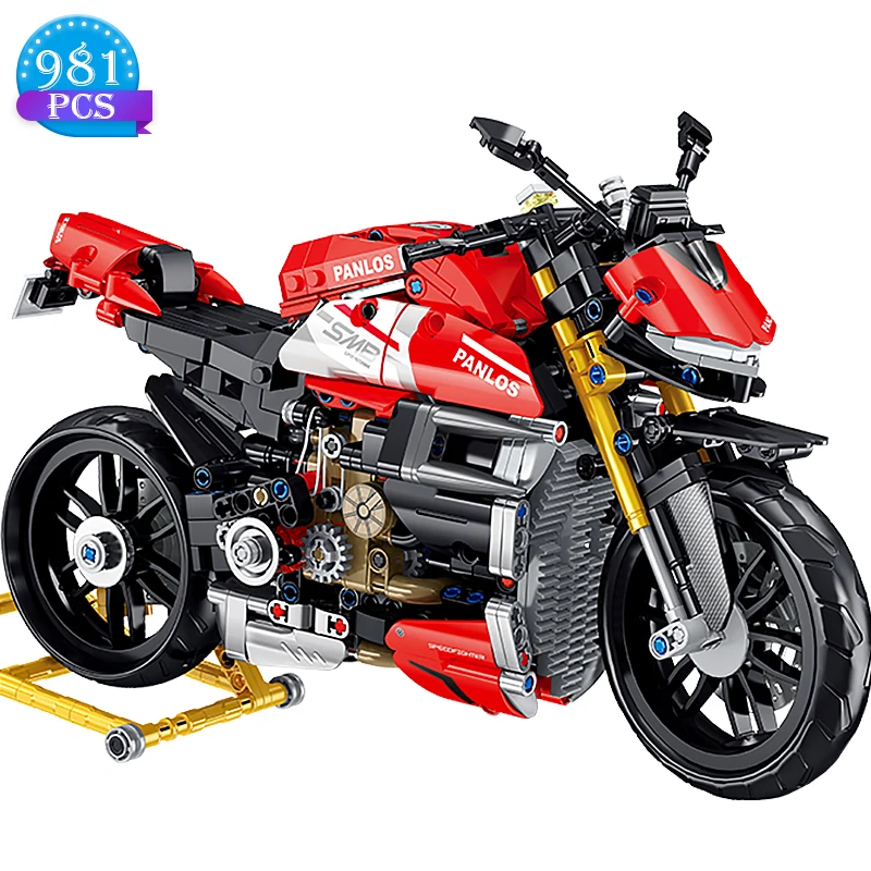 

Technical Famous MOC Speed Motorcycle Building Blocks Expert Static Locomotive Model Bricks Assembly Toys Gift for Children Boys