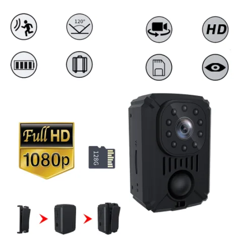 

Мини-камера Full HD 1080P, видеокамера ночного видения, видеорегистратор движения, микрокамера, спортивные цифровые видеокамеры, маленькая Карма...