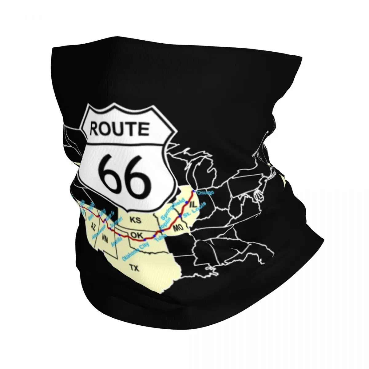 Бандана для шеи Route 66 американская классическая ретро-маска матери и дороги шарф