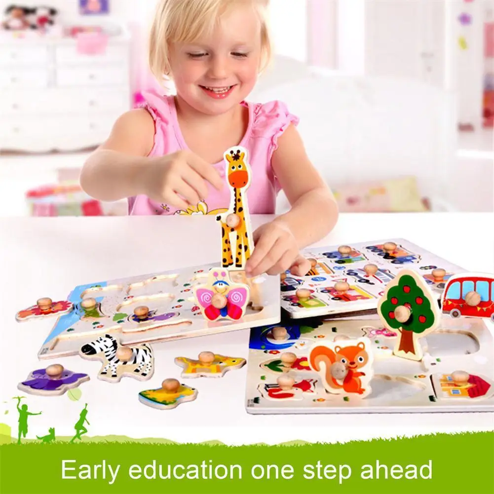 

3D деревянные головоломки, игрушки Монтессори, детские развивающие игрушки для детей, Обучающие головоломки, настольные игры, головоломки для детей S2T1
