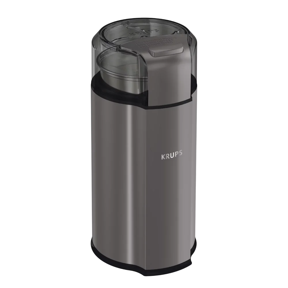 KRUPS Silent  Electric Coffee and Spice Blade Grinder, Grey,
