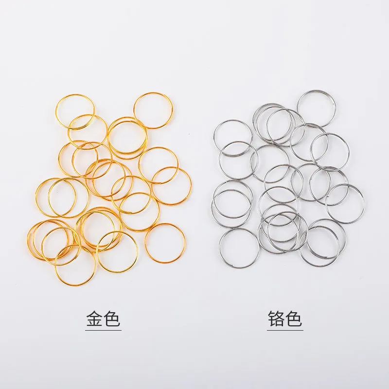 50 шт. 11 мм, 12 мм, 13 мм, 15 мм, 20 мм, круглые кольцевые соединения из нержавеющей стали для люстры, хрустальные бусины, подвески, часть светильника, занавески, сделай сам