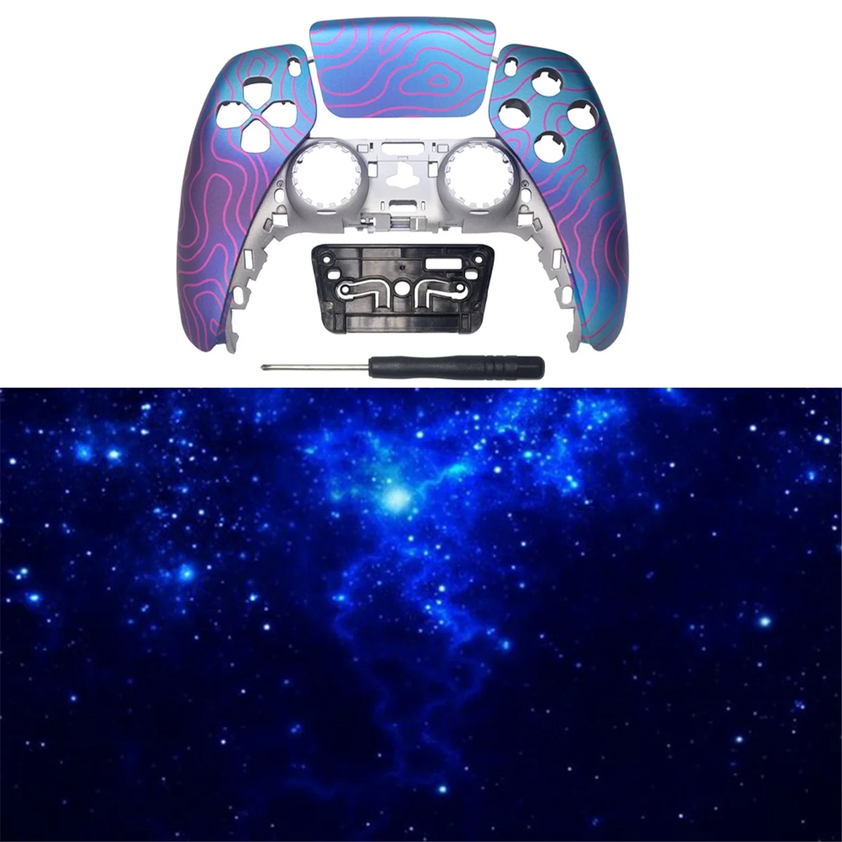 For PS5 Elite Gamepad BDM-010 1Rd Generation Version Front Cover Replacement Top Refit Part D