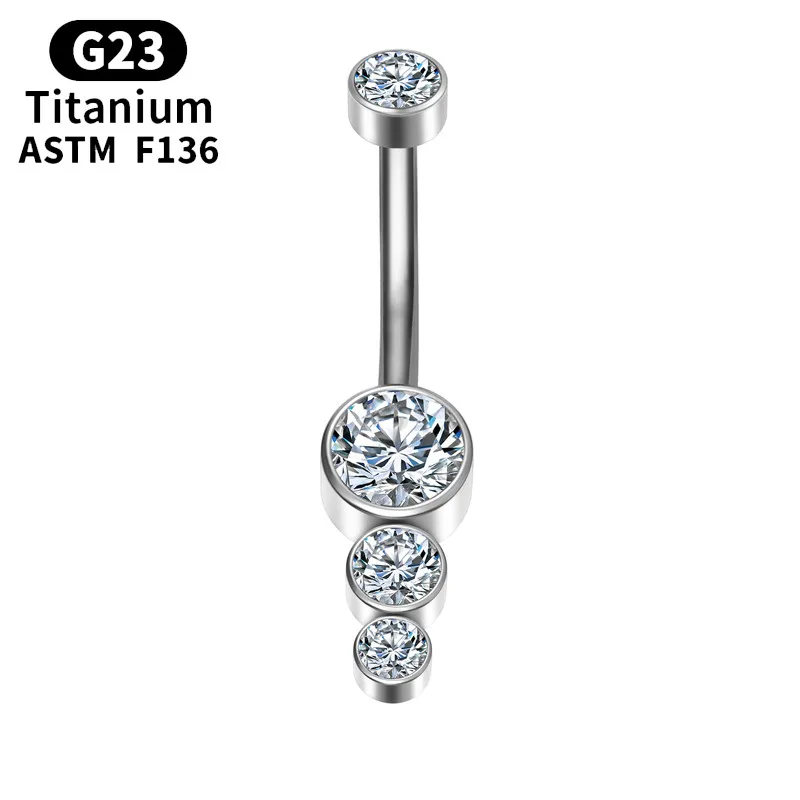 

Cartilage Zircon Navel piercing Titanium Helix G23 Helix belly button ring Zircon Charming Hinge Section clicker Body Jewelry