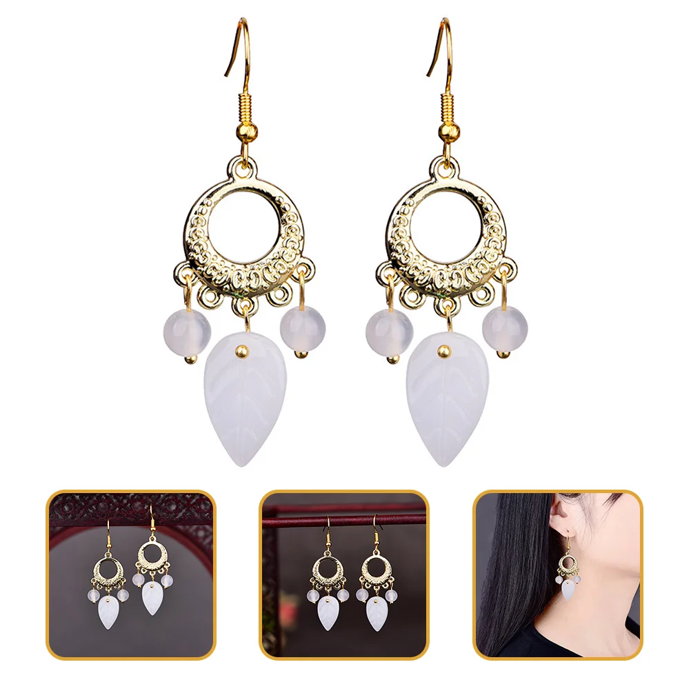 

1 Pair Glass Earrings Dangle Earrings for Agate Party Earrings Jewelry