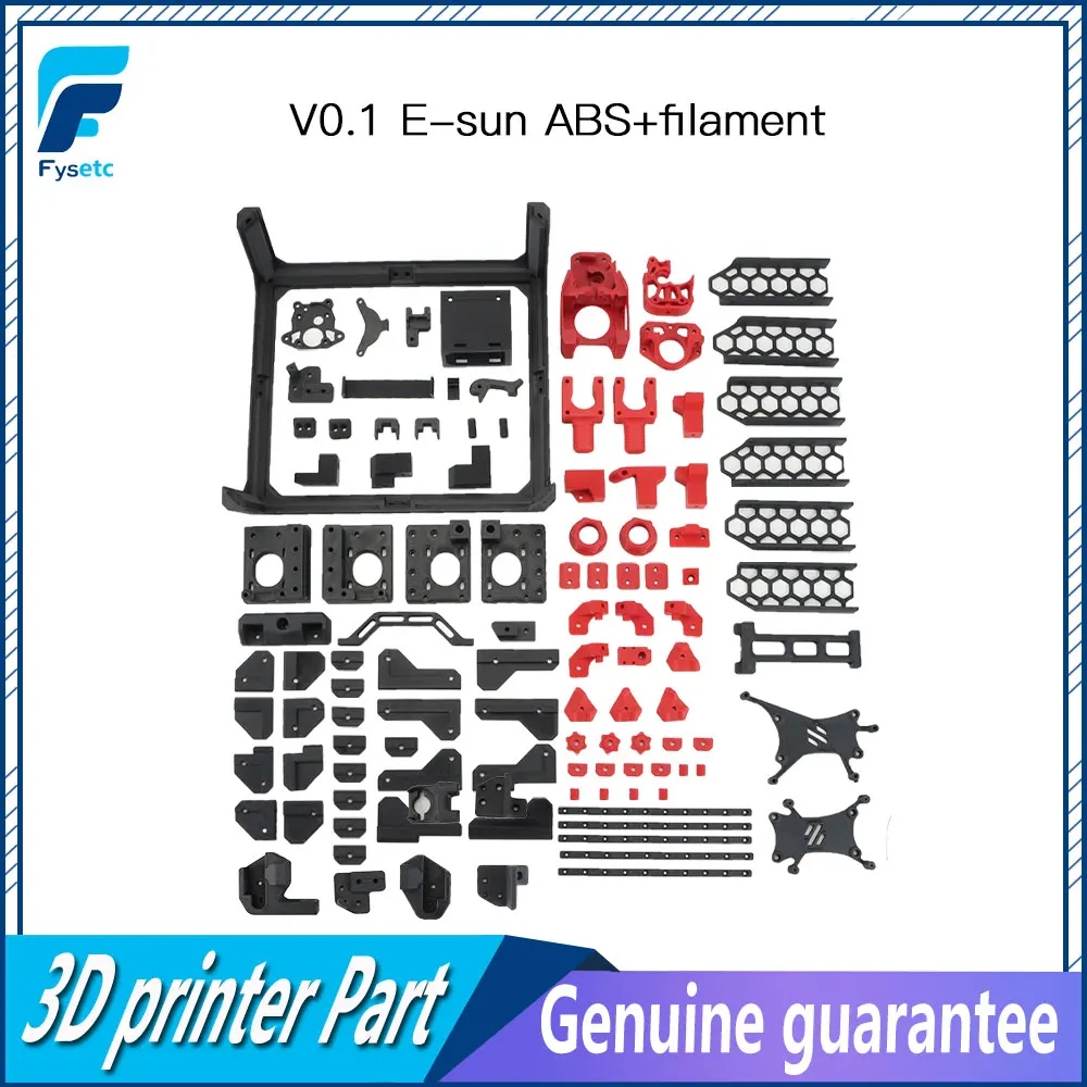 FYSETC Voron V0.1 Print Parts E-sun ABS+ Printing Structural Parts Kit Frame Plastic Parts Full Kit Direct Extruder Verison