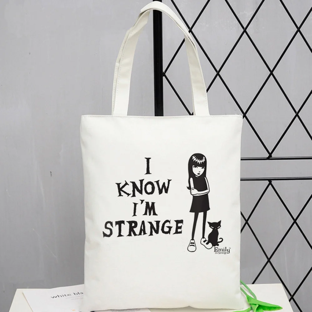 

Сумка-шоппер Эмили странная, джутовая хлопчатобумажная Сумочка, Перезаправляемые тканевые сумки-тоуты