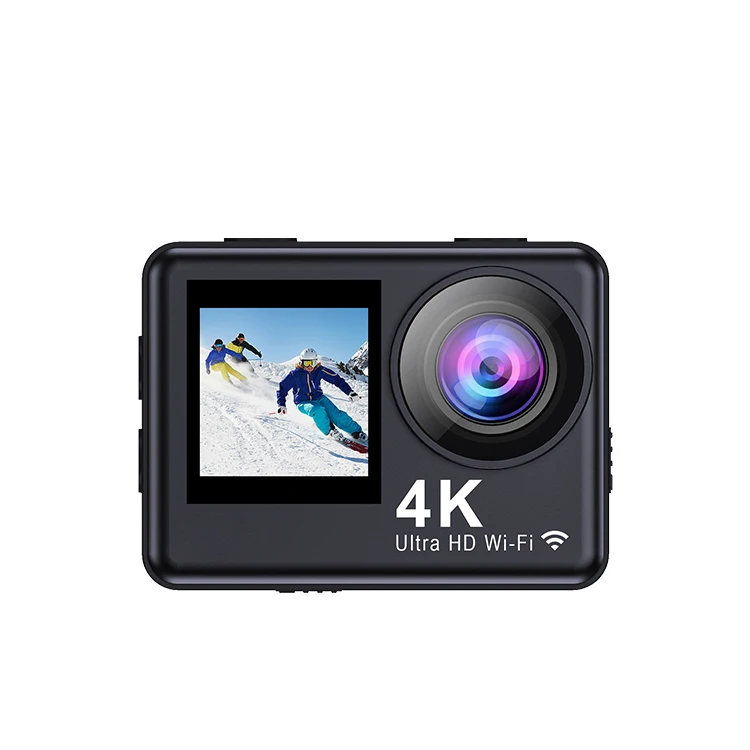 Dual Screen Body Waterproof Extreme sports 6 Axis Gyroscope 1350mah Battery Real 4K Action Camera