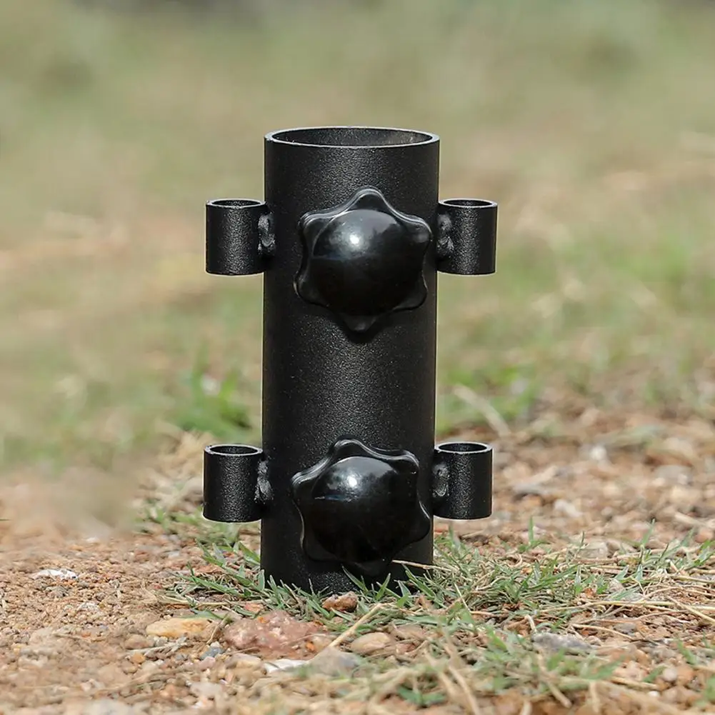 

Practical Awning Rod Holder Anti-rust High Compatibility Black Canopy Pole Holder With Large Aperture