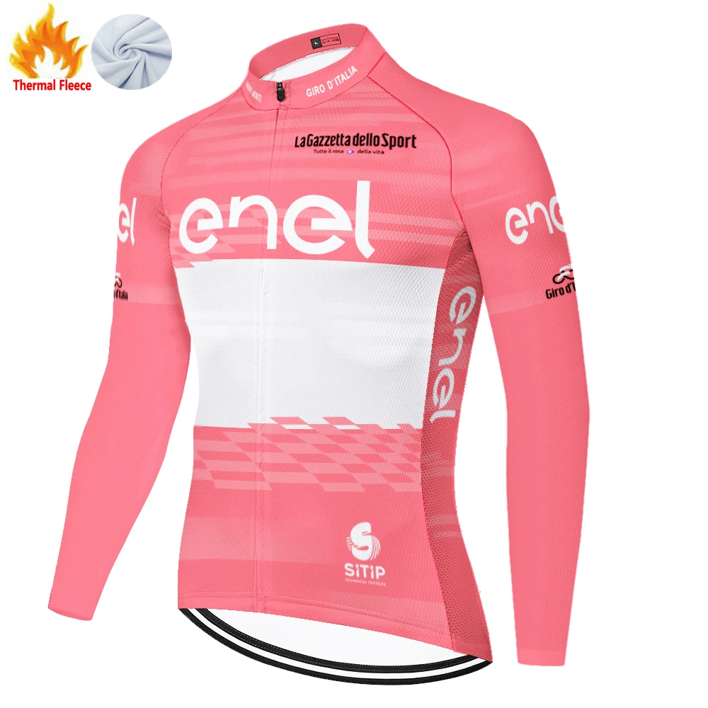 Фото Tour De Italia Giro d' Genital Зимний флисовый велосипедный трикотаж Camisa Ciclista Masculino Maillot Velo Homme Ciclismo Maillot Ciclismo №4