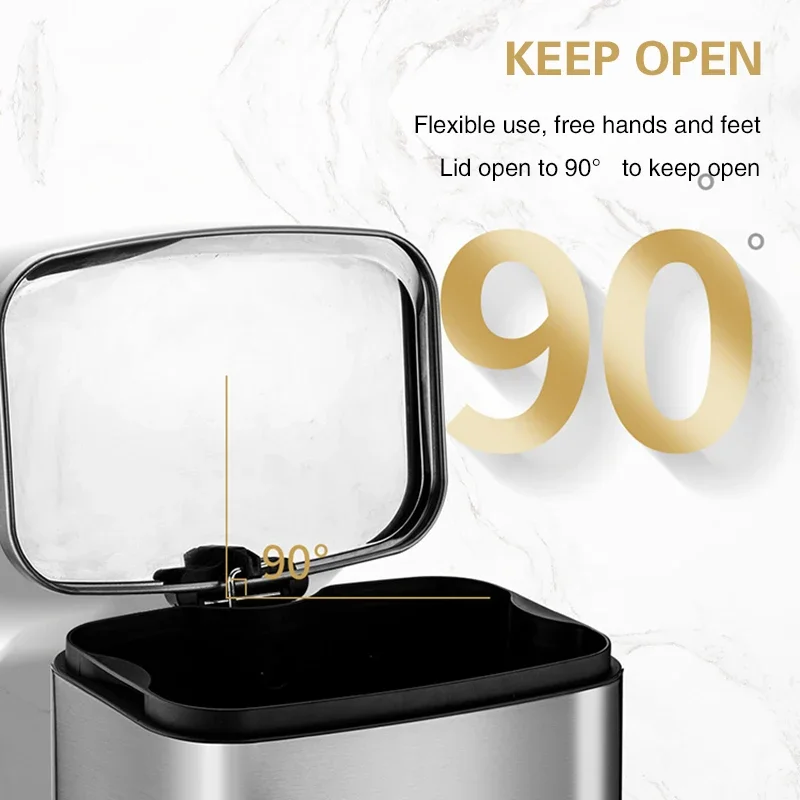 Кухонный мусорный бак из нержавеющей стали 13 л мусорная корзина для переработки