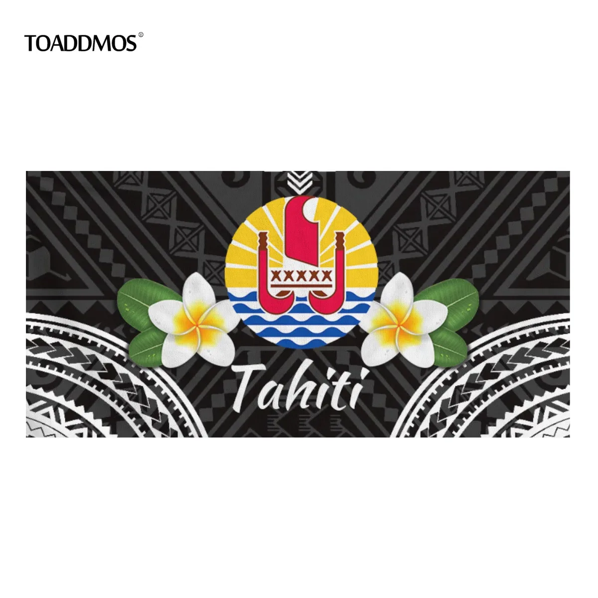 

TOADDMOS Tahiti Plumeria Polynesian Design Bath Towels Soft Quick-drying Beach Towel Bathroom Absorbent Washcloth & Facecloth