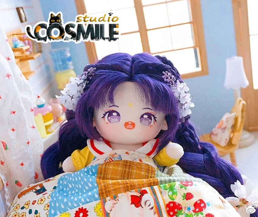 

Игрушка плюшевая Kpop Star Idol Русалка Принцесса ведьма комикс Daijiao с пурпурными волосами Мягкая Плюшевая Кукла 20 см Кукла тело Sa MQ