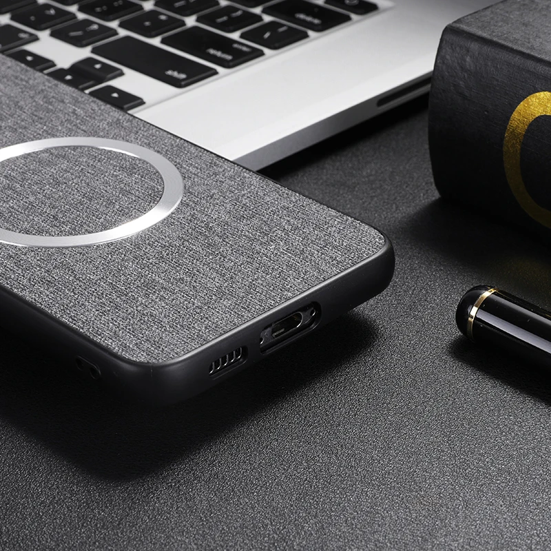 Текстура ткани магнитный чехол с беспроводной зарядкой для Huawei Mate 70 Pura Pro Ultra