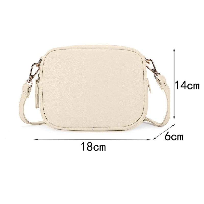 Fashion Shoulder Bags Women Purses Small Handbags Adjustable Strap Crossbody Solid Bag Ladies Daily Use Zipper PU Bags Wholesale