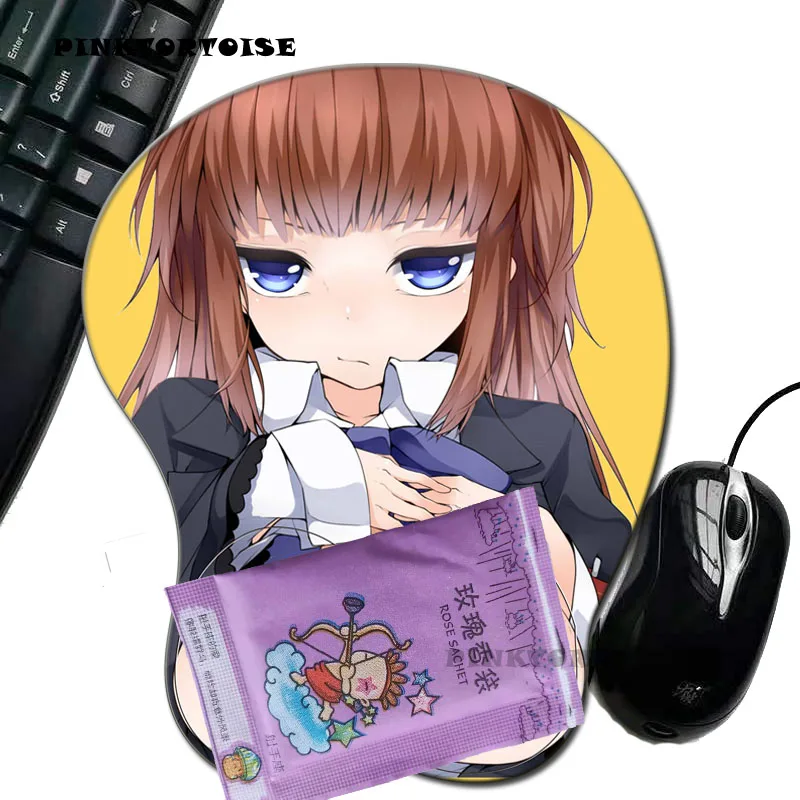 

PINKTORTOISE MOUS MAT ushiromiya ange Anime mousepad Wrist Rest Big soft butt 3D Gaming Environmental Silicon Mouse Pad GIFT