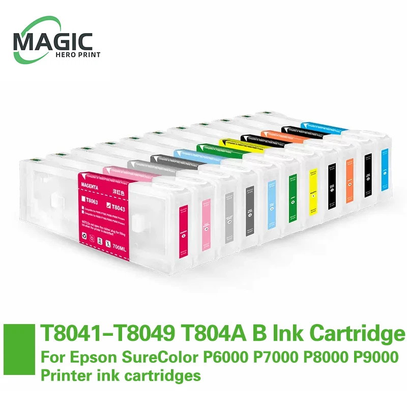 

NEW 11Color T8041-T8049 T804A T804B Ink Cartridge Compatible For Epson SureColor P6000 P7000 P8000 P9000 Printer ink cartridges