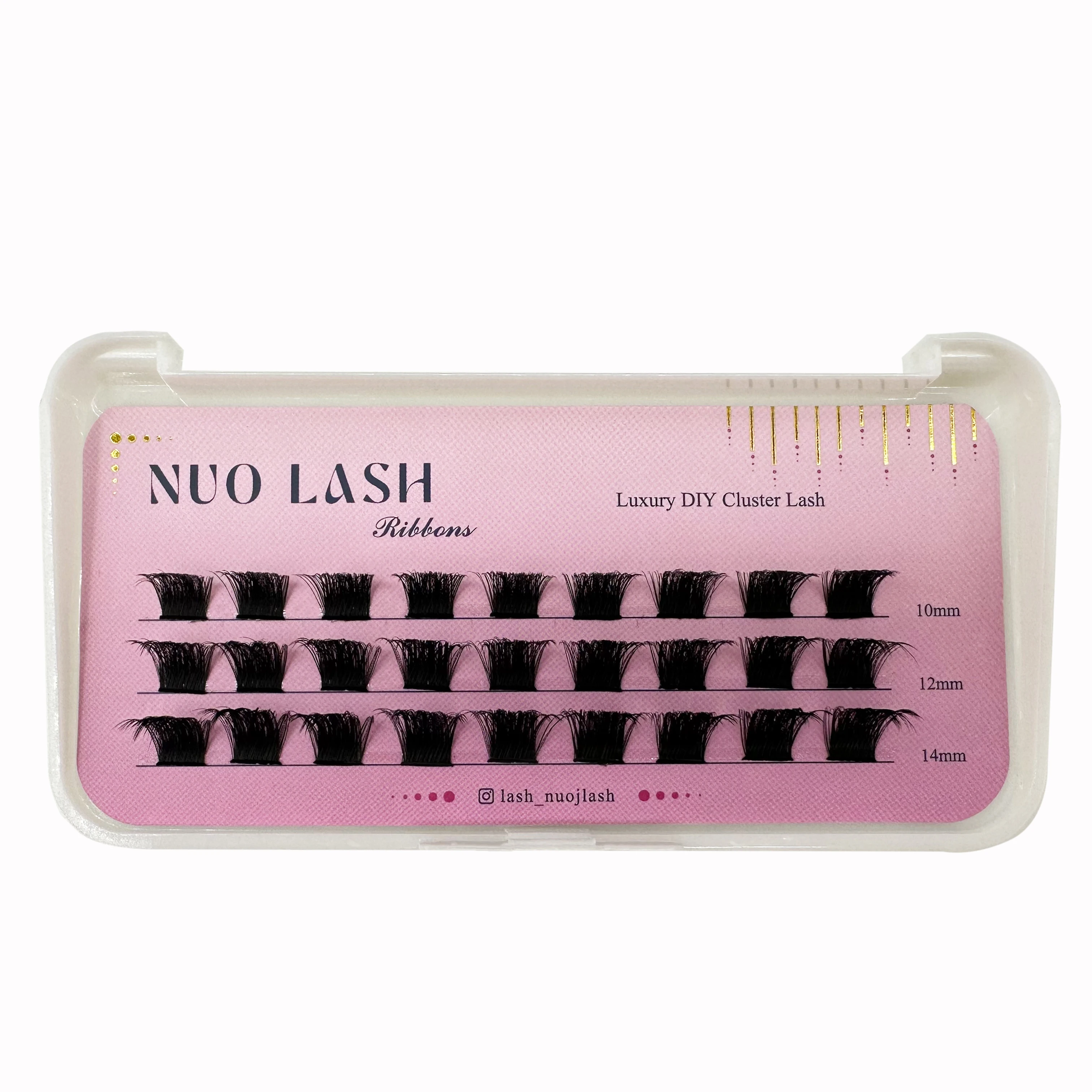 Кластерные ресницы черные 1 см-1.5 см