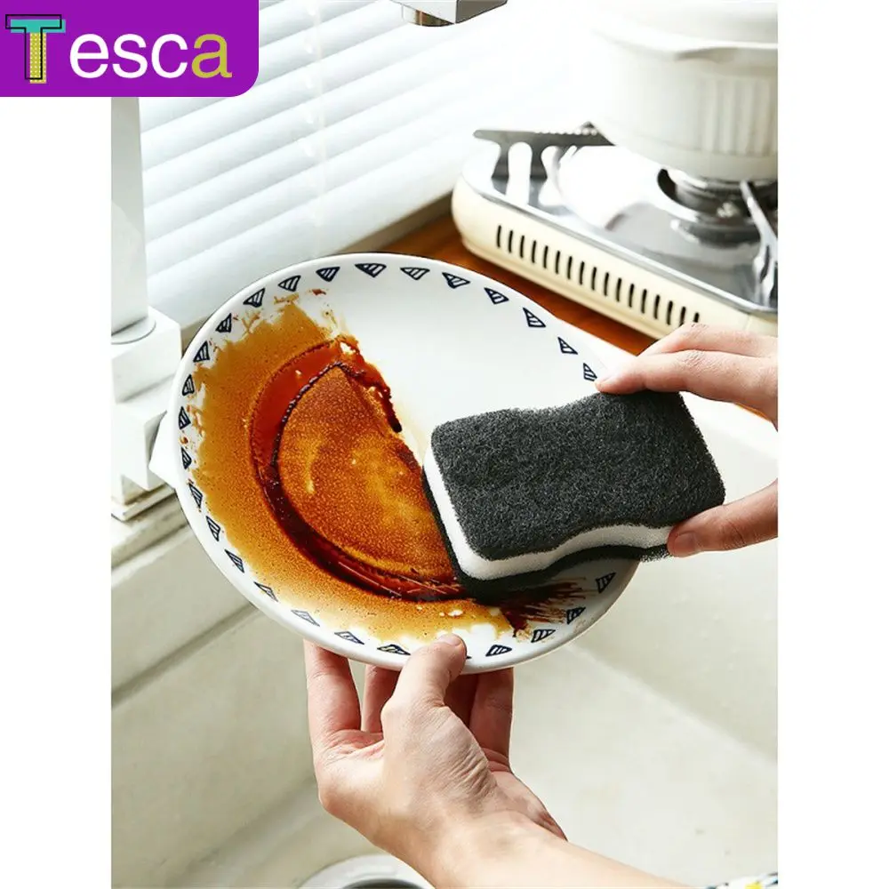 

Easy To Hold Scouring Pad Strong Water Absorption Dishwashing Sponge Large Friction Fine Mesh Sponge Wipe Rough Texture