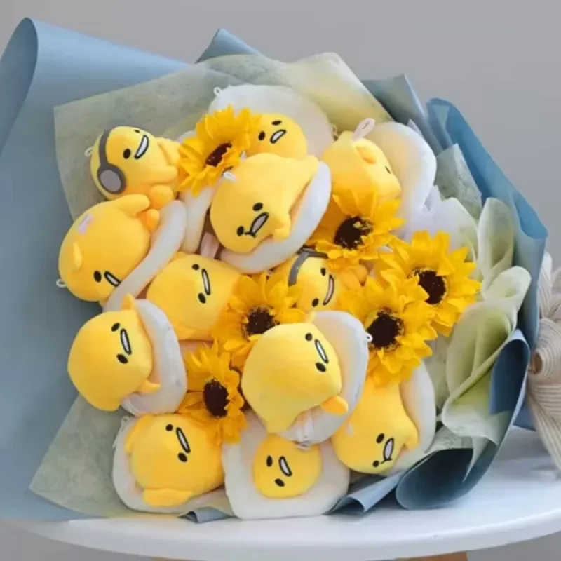 Sanrio Hot Gudetama Kawaii яйцо кукла букет мультфильм креативная милая ручной работы для