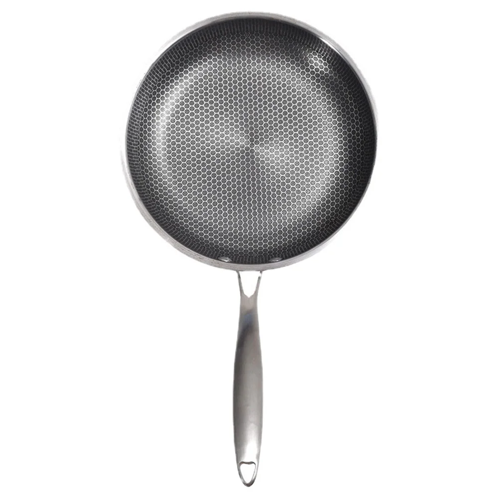 

Stainless Steel Wok Cooking Pans Steak Egg Non Stick Eggs Frying Small Skillets Fried Cooker Cooktop