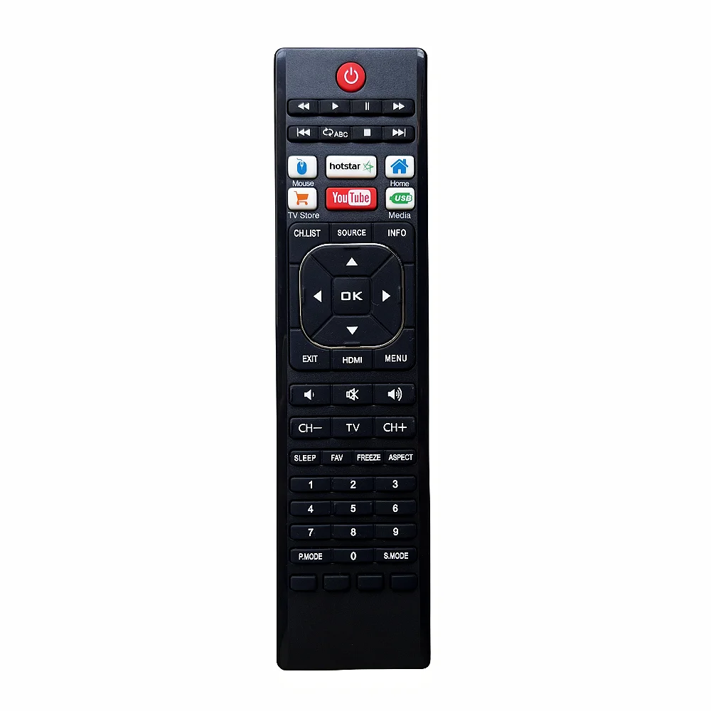 Оригинальный новый телефон для VU LCD AN5304-P02 TV Remote Control с YouTube Hotstar