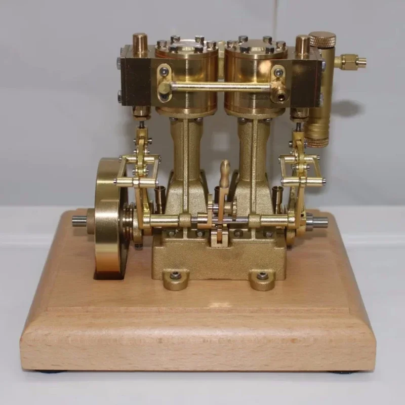 Вертикальный двойной цилиндр рабочая винтажная игрушечная Паровая машина