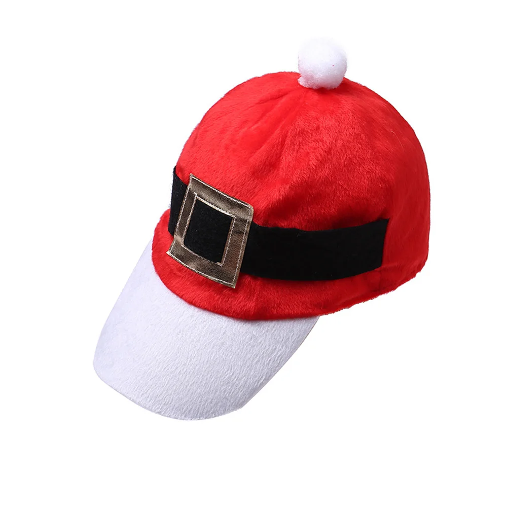

Santa Christmas Cap Hat Baseball Partycostume Claus Hats Red Accessories Cosplay Belt Chef Merry Head Andreindeer Macdonld Uncle