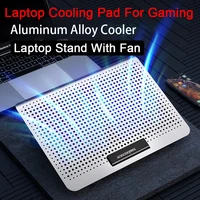 gaming laptop cooler stand with fan metal laptop cooling pad two usb portable adjustable notebook stand for 13 14 15 6 17 inch