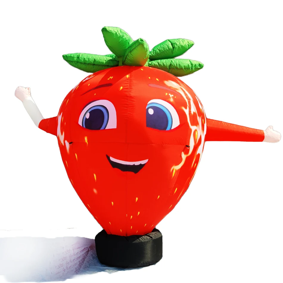 

Oxford Fabric Inflatables Mascots Strawberry Cute Cartoon Fruits Vegetables Farm Advertising Welcome Giant Balloons Air Wavers