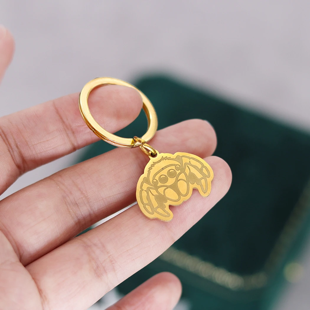 Брелок из нержавеющей стали Jumping Spider с индивидуальным именем для женщин брелок