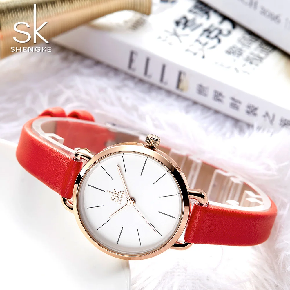 

Часы женские кварцевые с кожаным ремешком, на кожаном ремешке