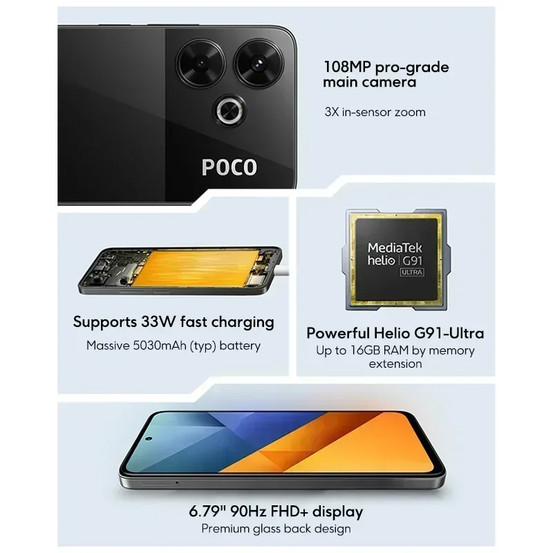 Смартфон Poco M6 6/128ГБ 8/256ГБ global