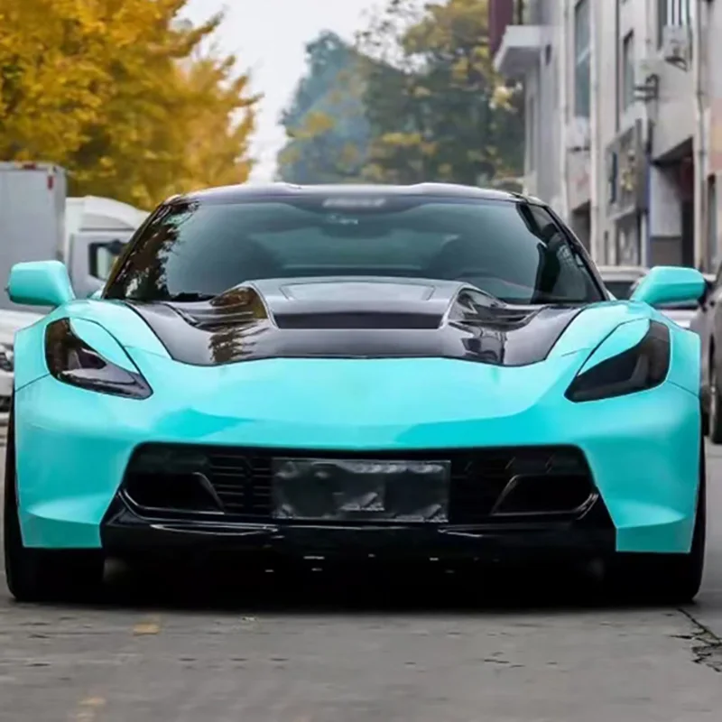 Прозрачный капот из углеродного волокна двигателя для Chevrolet Corvette C7 2015-2019