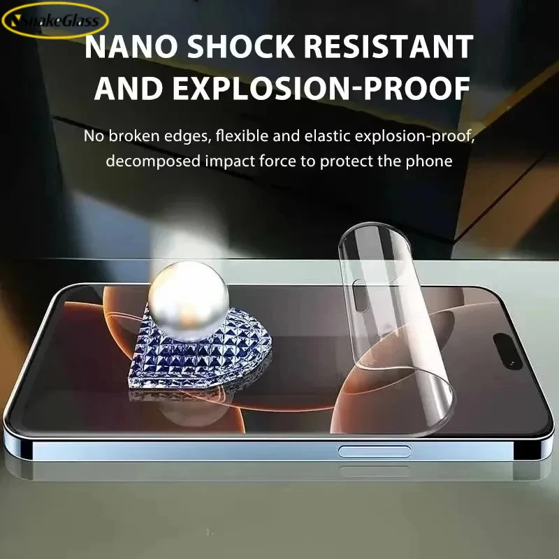 4 шт. гидрогелевых пленок для iPhone 17 Pro Air, 17E, 16E, 14, 15 Pro Max, 13, 12, 11 Plus, 7, 8, XR, XS, SE, X – защитная пленка для экрана, устойчивая к царапинам (art.: 3920da3814968) - 3920da3814968