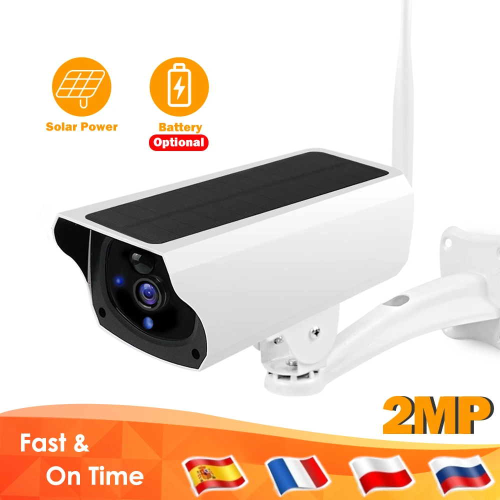 

Наружная IP-камера видеонаблюдения с Wi-Fi, водонепроницаемая домашняя камера видеонаблюдения с солнечной панелью и аккумулятором, с пассивны...