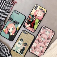 spy%c3%97family anya baby anime phone case tempered glass for iphone 11 12 13 pro max mini 6 7 8 plus x xs xr